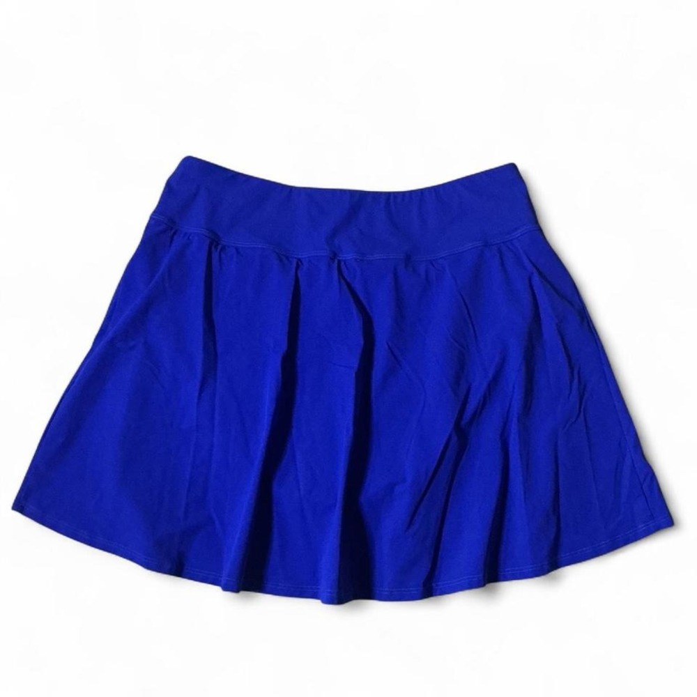 L.L.Bean Womens Plus‎ Size 18W Blue Athletic Skort with Built-in Shorts UPF 50